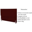 Ver imagem 4 de Cabeceira Cama Casal 140 Cm Carla Suede Marsala e Frame