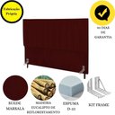 Ver imagem 5 de Cabeceira Cama Casal 140 Cm Carla Suede Marsala e Frame