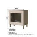 Ver imagem 4 de Balcão Para Cozinha Forno Embutir 100% MDF Aurora Espresso Móveis