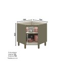 Ver imagem 4 de Balcão Para Cozinha Canto Oblíquo 1 Porta 100% MDF Aurora Espresso Móveis