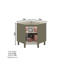 Ver imagem 4 de Balcão para Cozinha Canto Oblíquo 1 Porta 100% MDF Aurora Espresso Móveis Marrom/Duna/Cristal