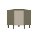 Ver imagem 3 de Balcão para Cozinha Canto Oblíquo 1 Porta 100% MDF Aurora Espresso Móveis Marrom/Duna/Cristal