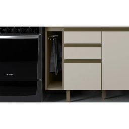 Balcão Para Cozinha Porta Toalha 100% MDF Aurora Espresso Móveis - 6