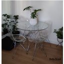 Ver imagem 4 de Cadeira Eames Eiffel Dsr Em Policarbonato Com Base Cromada - Várias Cores 126 - Bella Brasil Decor