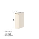 Ver imagem 3 de Balcão Para Cozinha Condimentos 20cm 100% MDF Aurora Espresso Móveis