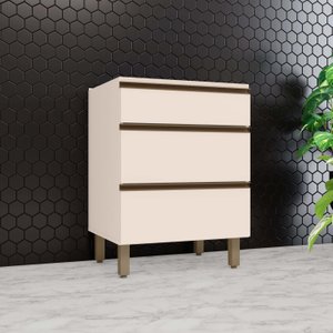 Balcão Para Cozinha 3 Gavetas 60cm 100% MDF Aurora Espresso Móveis