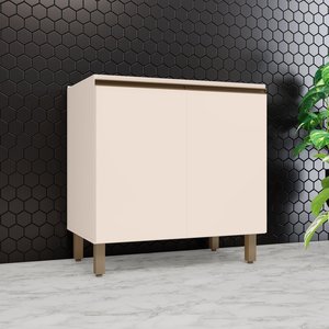 Balcão Para Cozinha 2 Portas 80cm 100% MDF Aurora Espresso Móveis