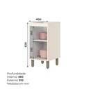 Ver imagem 3 de Balcão Para Cozinha 1 Porta 40cm 100% MDF Aurora Espresso Móveis