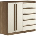 Ver imagem 2 de Cômoda 2 Portas 5 Gavetas Málaga Gold
