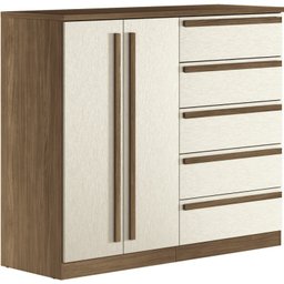 Cômoda 2 Portas 5 Gavetas Málaga Gold - 2