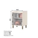 Ver imagem 3 de Balcão de Cozinha 2 Portas 600 mm 100% MDF Aurora Espresso Móveis