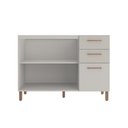 Ver imagem 6 de Balcão Gabinete para Cozinha 120 cm 2 Portas 3 Gavetas Valência Cinza 100% MDF Casamia