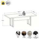 Ver imagem 2 de Mesa de Reunião 2,00m 1 Caixa de Tomada Pés Metal Quadro F5