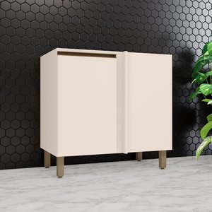Balcão Para Cozinha Canto Reto 1 Porta 100% MDF Aurora Espresso Móveis