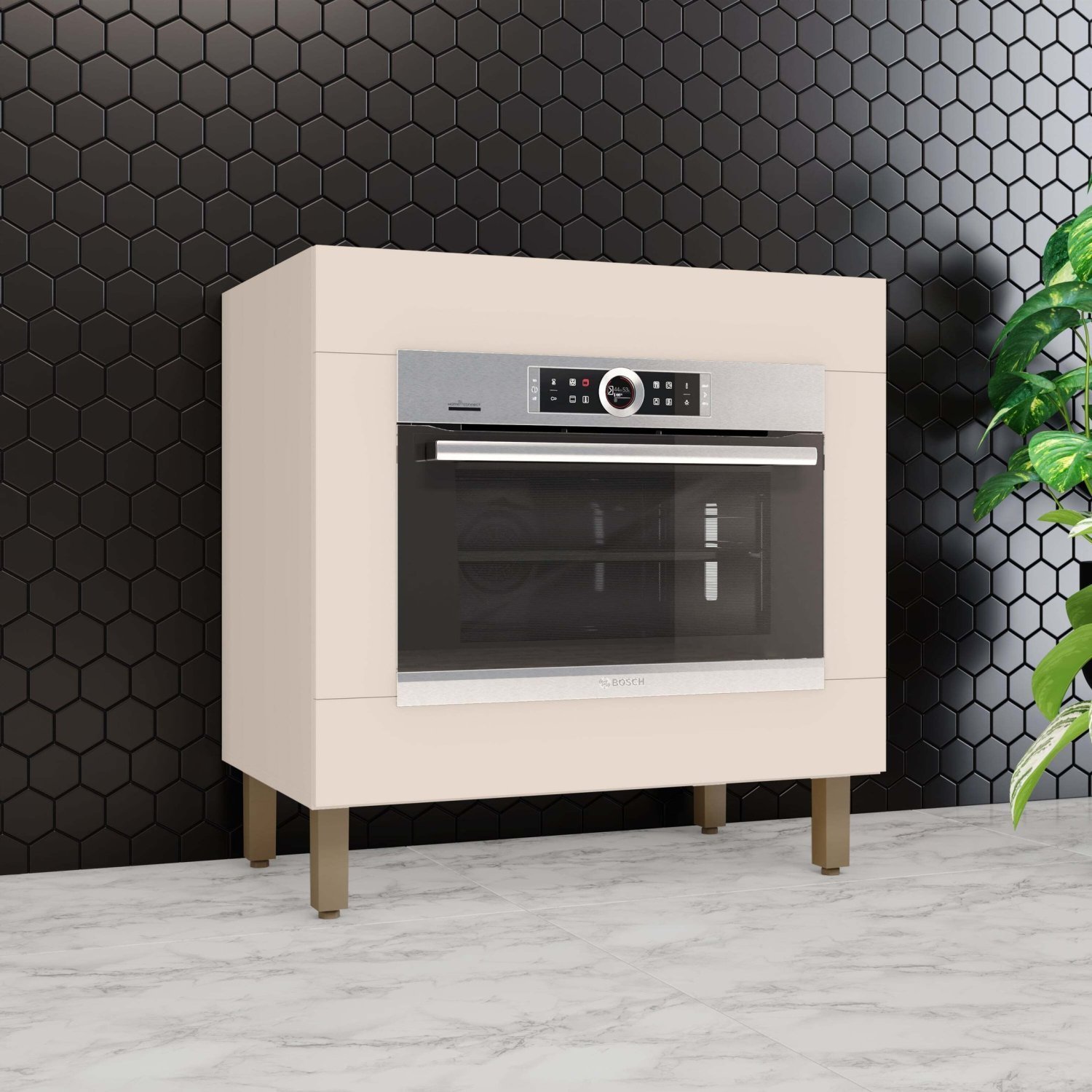 Balcão Para Cozinha Forno Embutir 100% MDF Aurora Espresso Móveis - 1