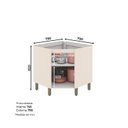 Ver imagem 3 de Balcão Para Cozinha Canto Oblíquo 1 Porta 100% MDF Aurora Espresso Móveis