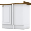Ver imagem 2 de Balcão para Cozinha Canto Reto 1 Porta com Tampo Emily Branco/HP/Nature