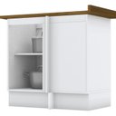 Ver imagem 5 de Balcão para Cozinha Canto Reto 1 Porta com Tampo Emily Branco/HP/Nature