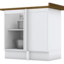 Ver imagem 5 de Balcão para Cozinha Canto Reto 1 Porta com Tampo Emily Branco/HP/Nature