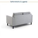 Ver mais imagens de Conjunto de Sofá Antúrio 3 e 2 Lugares com Usb em Linho CabeCasa MadeiraOriginals Cinza
