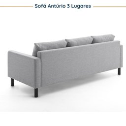 Conjunto de Sofá Antúrio 3 e 2 Lugares com Usb em Linho CabeCasa MadeiraMadeira - 11