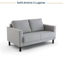 Ver imagem 6 de Conjunto de Sofá Antúrio 3 e 2 Lugares com Usb em Linho CabeCasa MadeiraOriginals Cinza