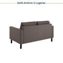 Ver mais imagens de Conjunto de Sofá Antúrio 3 e 2 Lugares com Usb em Linho CabeCasa MadeiraOriginals Marrom