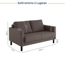 Ver imagem 4 de Conjunto de Sofá Antúrio 3 e 2 Lugares com Usb em Linho CabeCasa MadeiraOriginals Marrom