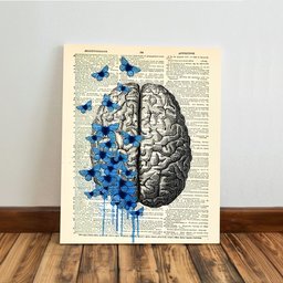 Kit 3 Quadro Decorativo Medicina Flores Consultório Placa 40x28cm - 5