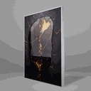 Ver imagem 3 de Quadro Decorativo Abstract Gold and blue Stone Relevo
