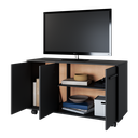 Ver imagem 4 de Rack para TV até 40 Polegadas 90cm Tvs 3 Portas 1 Prateleira Preto