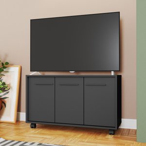 Rack para TVs até 40 Polegadas em MDP 3 Portas 1 Prateleira