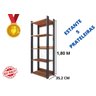 Estante Estilo Industrial de Madeira Organizador Livros Vintage Moderno Multiuso Ajb Store Estante o - 5