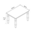 Ver imagem 3 de Mesa de Jantar em Madeira Pátina Branca 120x80 Cm Elliottiis