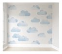 Ver imagem 1 de Papel de parede infantil nuvem azul para quarto de bebê M² PP115