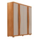 Ver imagem 2 de Guarda-Roupa Solteiro 100% MDF 4 Portas e 2 Gavetas com Pés Multimóveis CR35521 Madeirado/Off