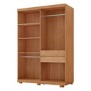 Ver imagem 5 de Guarda-Roupa Solteiro 100% MDF 4 Portas e 2 Gavetas com Pés Multimóveis CR35521 Madeirado/Off