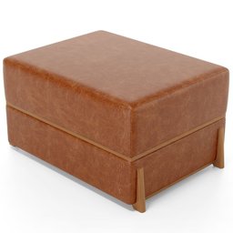 Puff Decorativo Retangular para Sala de Estar Domus L02 Couríssimo Camel - Lyam Decor - 7