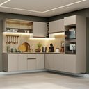 Ver imagem 1 de Armário de Cozinha Completa de Canto 445cm Suspensa Crema Nice Madesa 04