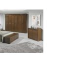 Ver imagem 1 de Cômoda 4 Gavetas em Madeira Maciça/MDF Paris Marrom/Amendoa