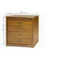 Ver imagem 3 de Cômoda 4 Gavetas em Madeira Maciça/MDF Paris Marrom/Amendoa