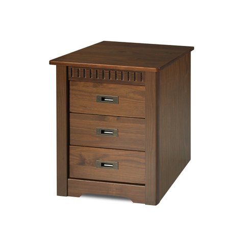 Mesa de Cabeceira 3 Gavetas Paris Marrom