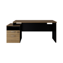 Ver imagem 2 de Mesa Savoia Diretor Dinâmica com Gaveteiro Pé Painel Macadamia/preto