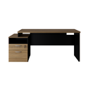 Ver imagem 2 de Mesa Savoia Diretor Dinâmica com Gaveteiro Pé Painel Macadamia/preto