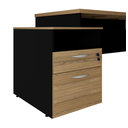 Ver imagem 5 de Mesa Savoia Diretor Dinâmica com Gaveteiro Pé Painel Macadamia/preto