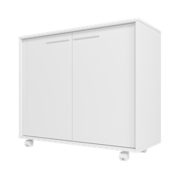 Balcão Multiuso 2 Portas 2 Prateleiras com Rodízios MDP 12mm - 5