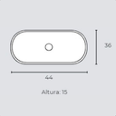 Ver imagem 7 de Cuba Oval Pia para Banheiro Lavabo Apoio Sobrepor sem Mesa 45x35x13,5cm Cor Branco