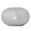 Ver imagem 2 de Cuba Oval Pia para Banheiro Lavabo Apoio Sobrepor sem Mesa 45x35x13,5cm Cor Branco
