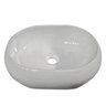 Cuba Oval Pia para Banheiro Lavabo Apoio Sobrepor sem Mesa 45x35x13,5cm Cor Branco - 2