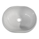 Ver imagem 3 de Cuba Oval Pia para Banheiro Lavabo Apoio Sobrepor sem Mesa 45x35x13,5cm Cor Branco